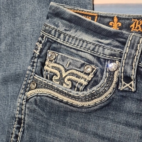 Rock Revival Boot Jeans Low Waist Size 26 Victories - Picture 3 of 8